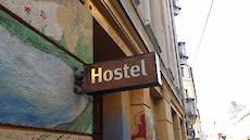 hostel sign