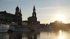 Dresden old town at sunset