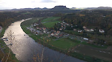 Rathen village and table mountains
