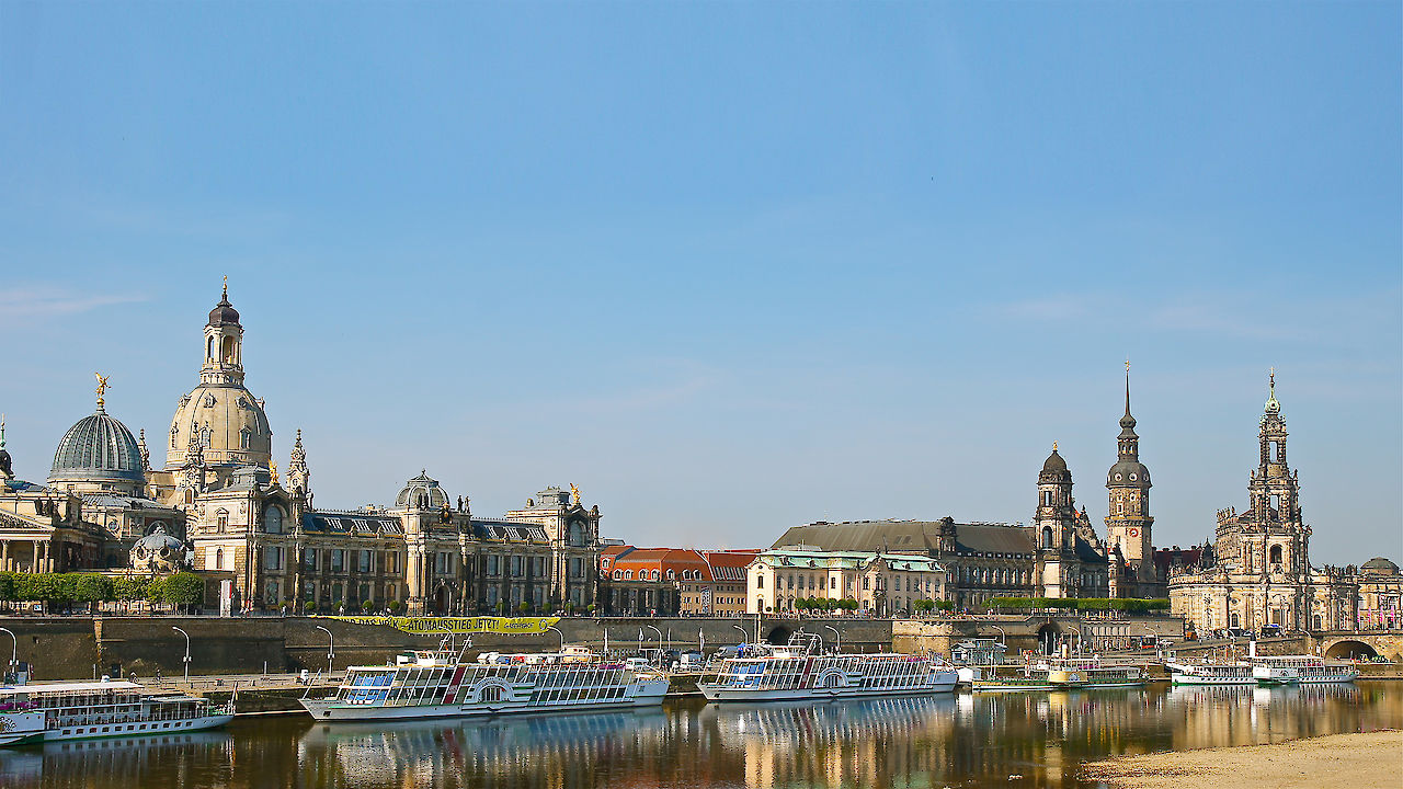 old town with steam boats