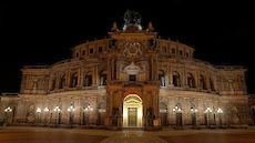 Semper opera at night