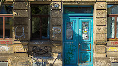 A entrada da casa Sebnitzer Strasse 6