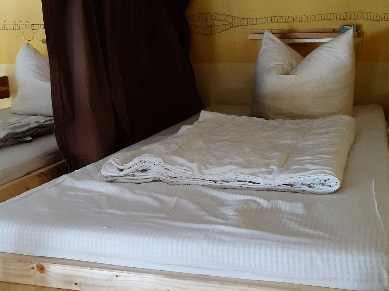 Détail d'une chambre à cinq lits en spirale