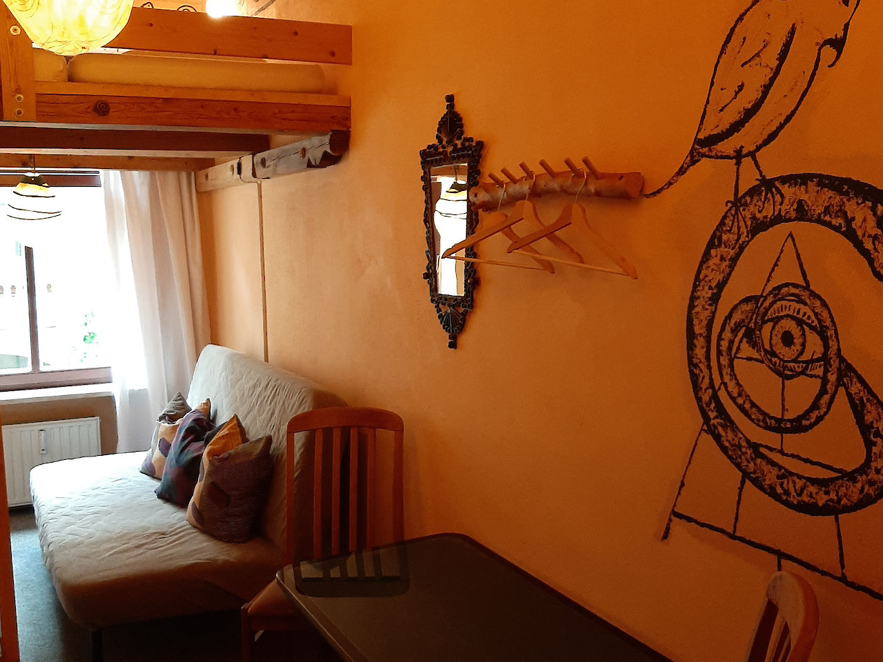 La pared de la habitación doble de Egipto