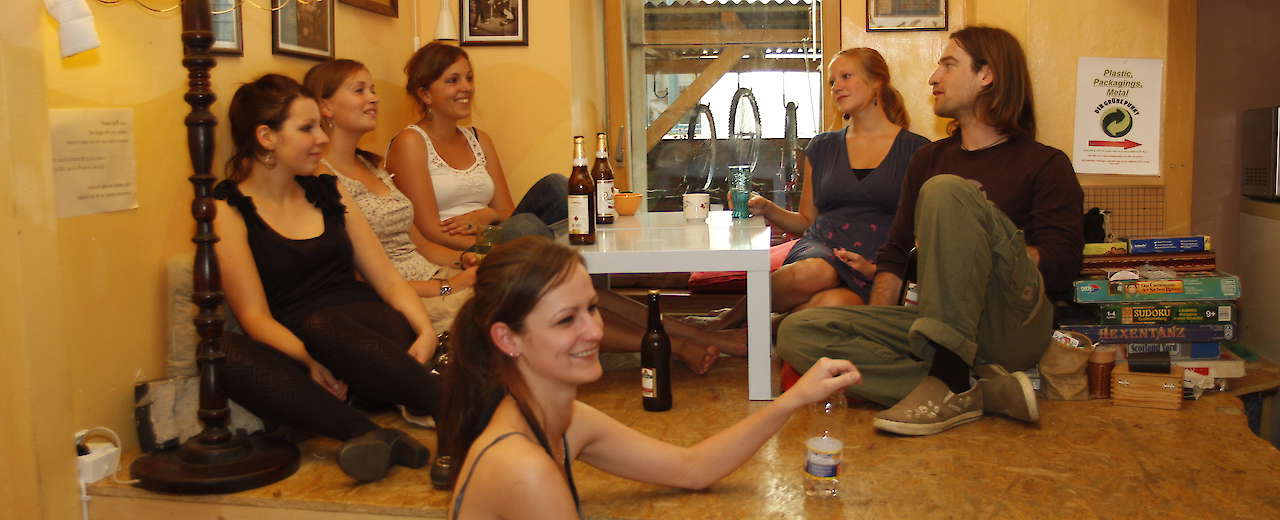 en la cocina de invitados
